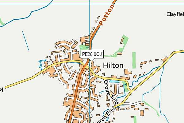 PE28 9QJ map - OS VectorMap District (Ordnance Survey)