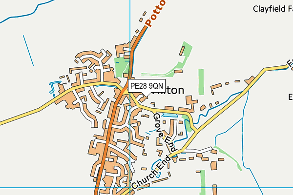 PE28 9QN map - OS VectorMap District (Ordnance Survey)