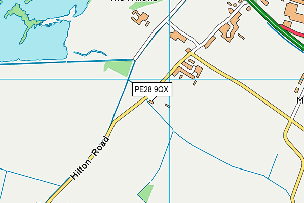 PE28 9QX map - OS VectorMap District (Ordnance Survey)