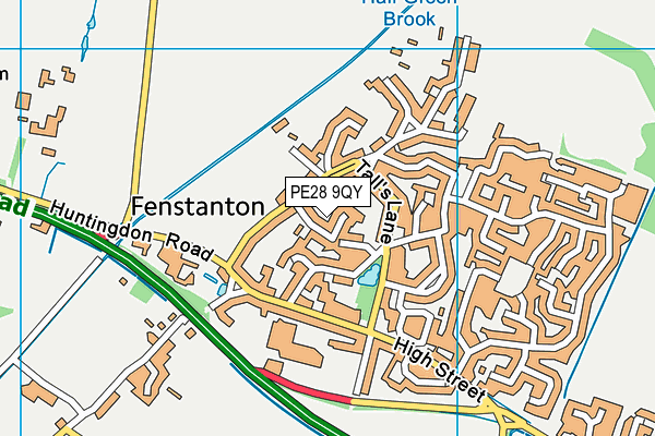 PE28 9QY map - OS VectorMap District (Ordnance Survey)