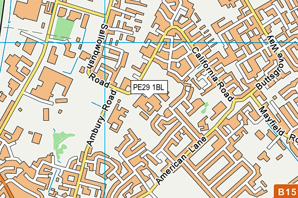 PE29 1BL map - OS VectorMap District (Ordnance Survey)