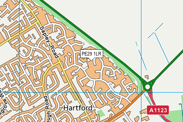 PE29 1LR map - OS VectorMap District (Ordnance Survey)