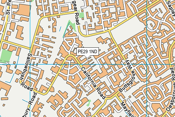 PE29 1ND map - OS VectorMap District (Ordnance Survey)