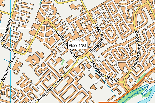 PE29 1NQ map - OS VectorMap District (Ordnance Survey)