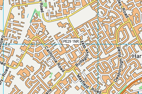PE29 1NR map - OS VectorMap District (Ordnance Survey)