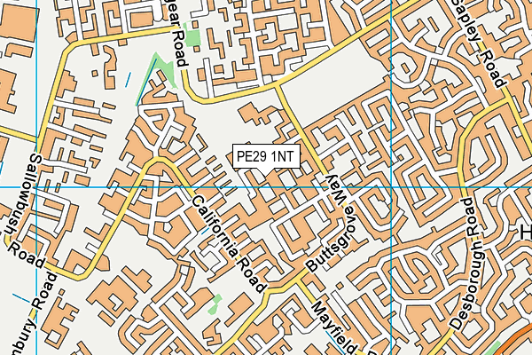 PE29 1NT map - OS VectorMap District (Ordnance Survey)