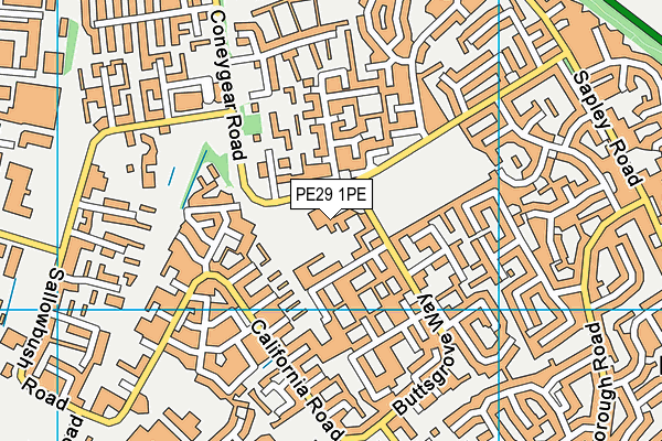 Thongsley Fields Primary & Nursery  School map (PE29 1PE) - OS VectorMap District (Ordnance Survey)