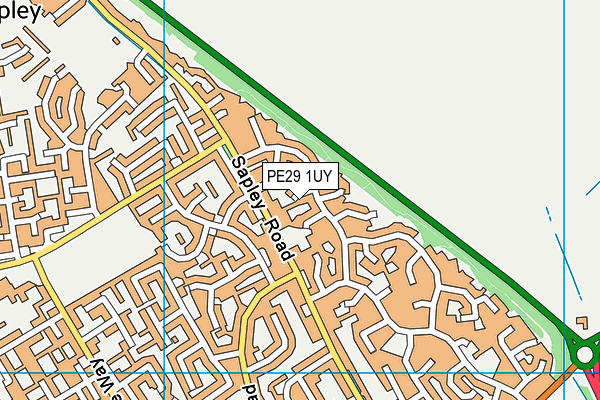 PE29 1UY map - OS VectorMap District (Ordnance Survey)