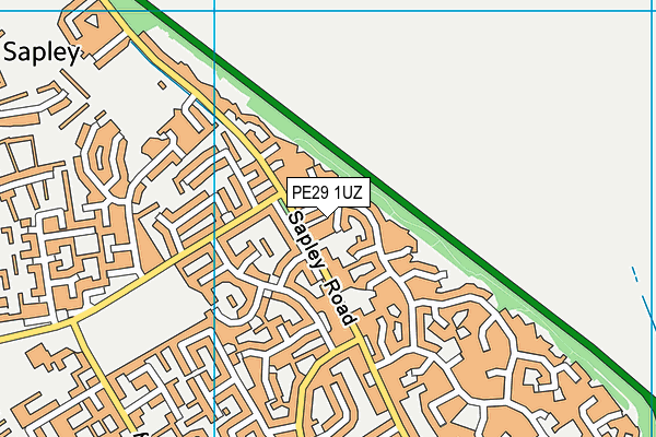 PE29 1UZ map - OS VectorMap District (Ordnance Survey)