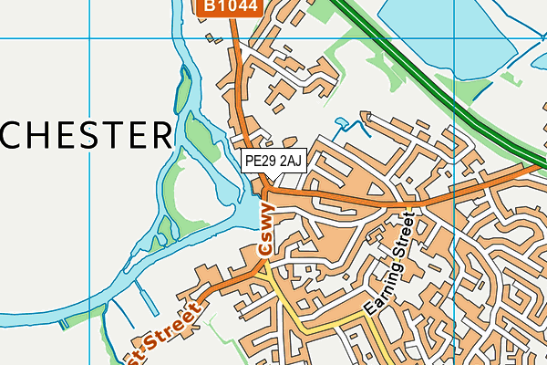 PE29 2AJ map - OS VectorMap District (Ordnance Survey)