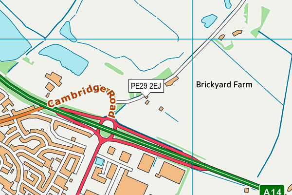 PE29 2EJ map - OS VectorMap District (Ordnance Survey)