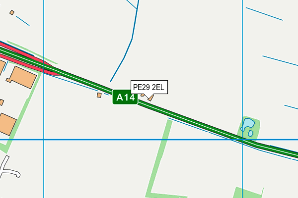PE29 2EL map - OS VectorMap District (Ordnance Survey)