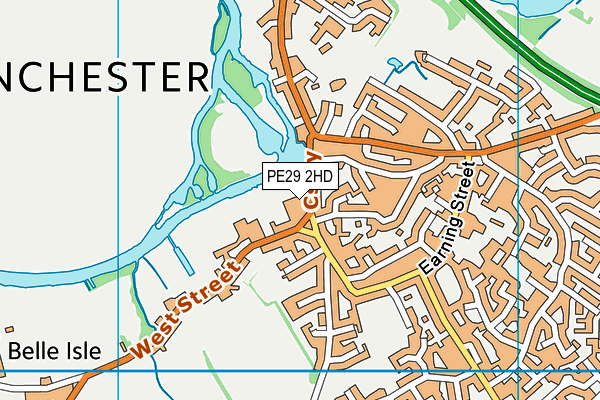 PE29 2HD map - OS VectorMap District (Ordnance Survey)