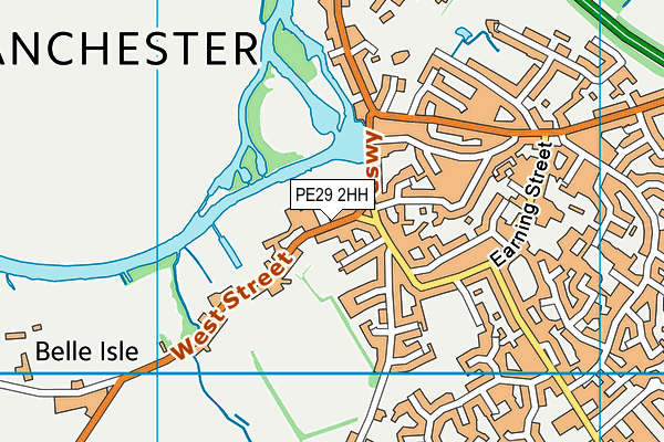 PE29 2HH map - OS VectorMap District (Ordnance Survey)