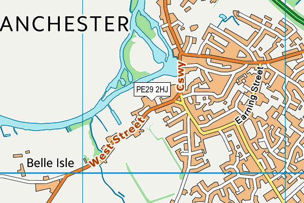 PE29 2HJ map - OS VectorMap District (Ordnance Survey)