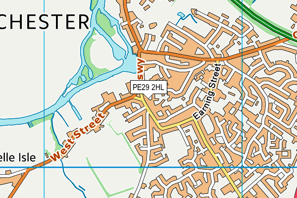 PE29 2HL map - OS VectorMap District (Ordnance Survey)