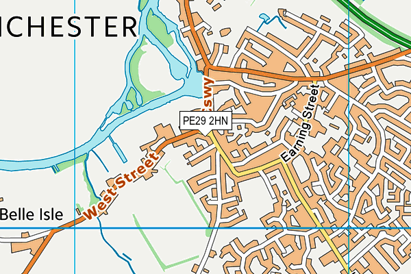 PE29 2HN map - OS VectorMap District (Ordnance Survey)