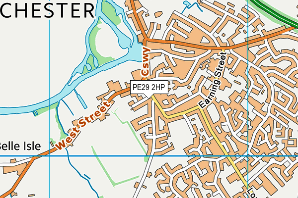 PE29 2HP map - OS VectorMap District (Ordnance Survey)