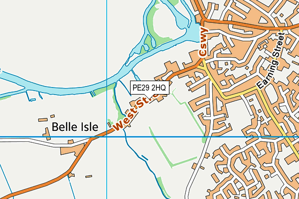 PE29 2HQ map - OS VectorMap District (Ordnance Survey)