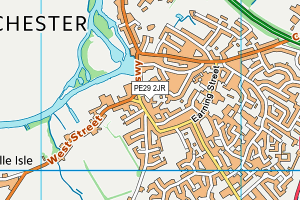 PE29 2JR map - OS VectorMap District (Ordnance Survey)