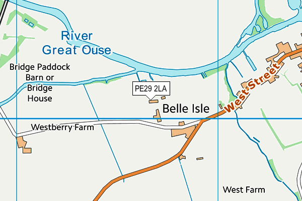 PE29 2LA map - OS VectorMap District (Ordnance Survey)