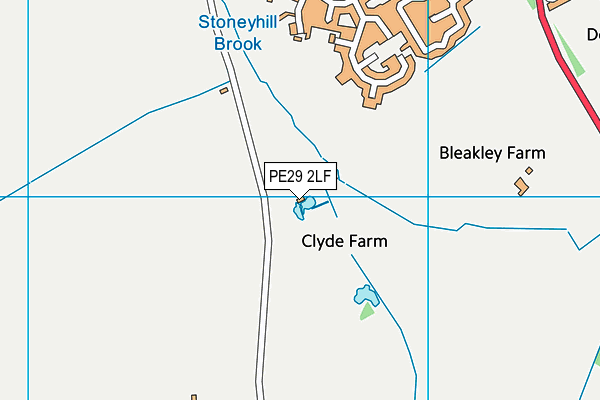PE29 2LF map - OS VectorMap District (Ordnance Survey)