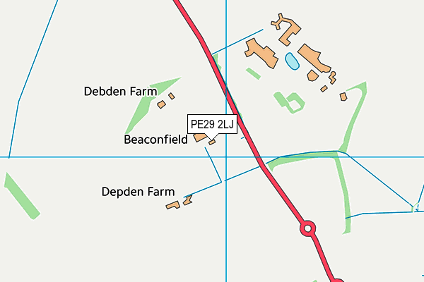 PE29 2LJ map - OS VectorMap District (Ordnance Survey)