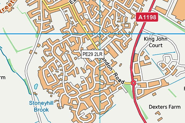 PE29 2LR map - OS VectorMap District (Ordnance Survey)