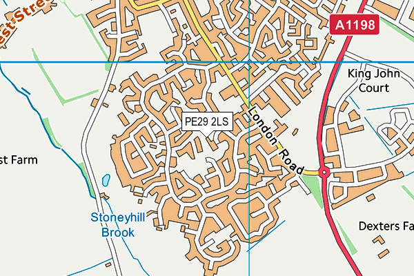 PE29 2LS map - OS VectorMap District (Ordnance Survey)