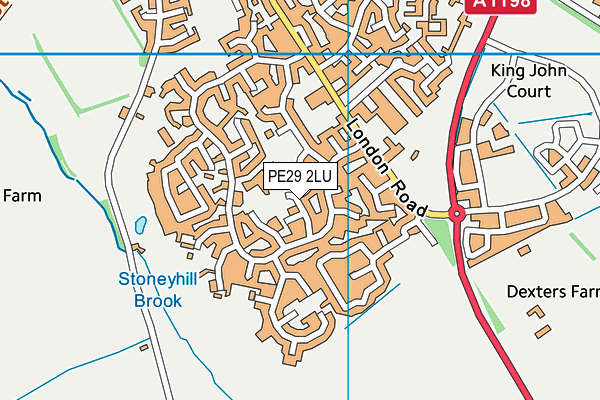 PE29 2LU map - OS VectorMap District (Ordnance Survey)