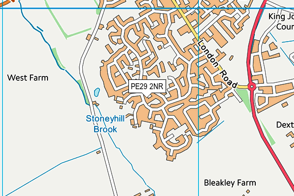 PE29 2NR map - OS VectorMap District (Ordnance Survey)