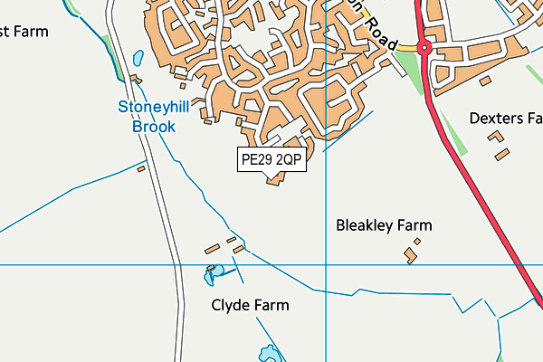 PE29 2QP map - OS VectorMap District (Ordnance Survey)