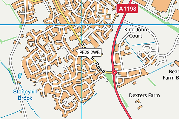 Judith's Field Recreation Centre map (PE29 2WB) - OS VectorMap District (Ordnance Survey)