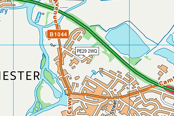 PE29 2WQ map - OS VectorMap District (Ordnance Survey)