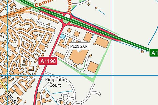 PE29 2XR map - OS VectorMap District (Ordnance Survey)