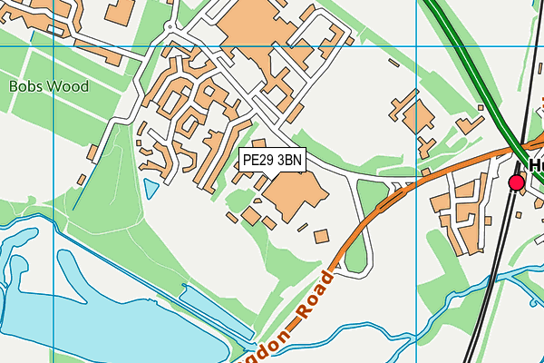 PE29 3BN map - OS VectorMap District (Ordnance Survey)
