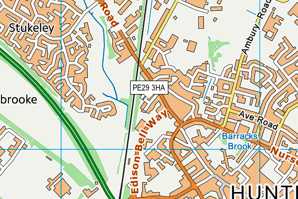 PE29 3HA map - OS VectorMap District (Ordnance Survey)