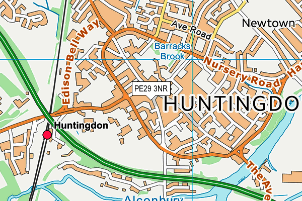 PE29 3NR map - OS VectorMap District (Ordnance Survey)