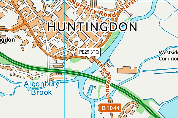 PE29 3TQ map - OS VectorMap District (Ordnance Survey)