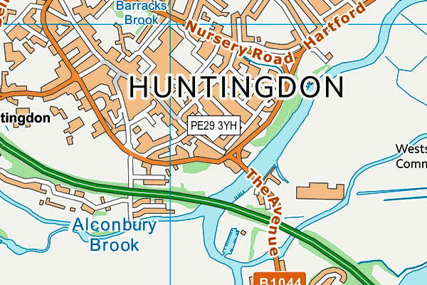 Map of VANTAGE PARK (HUNTINGDON) MANAGEMENT LIMITED at district scale