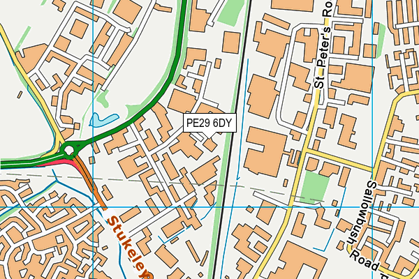 PE29 6DY map - OS VectorMap District (Ordnance Survey)