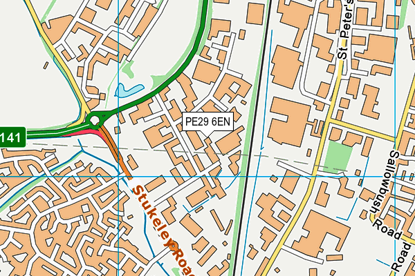 PE29 6EN map - OS VectorMap District (Ordnance Survey)