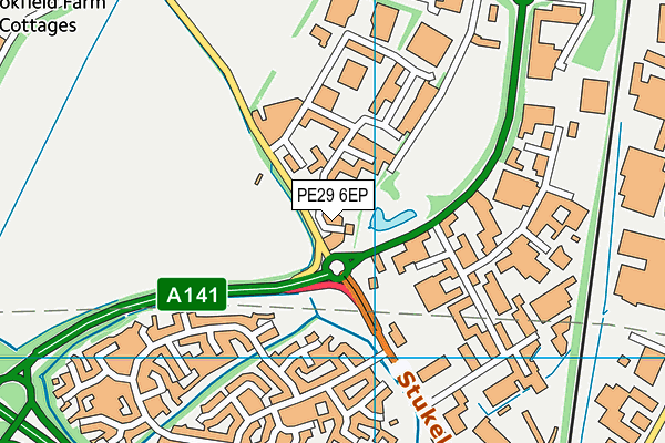 PE29 6EP map - OS VectorMap District (Ordnance Survey)