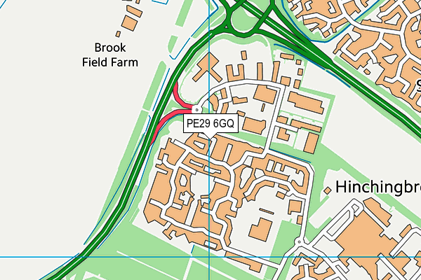 PE29 6GQ map - OS VectorMap District (Ordnance Survey)