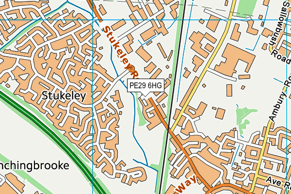 PE29 6HG map - OS VectorMap District (Ordnance Survey)