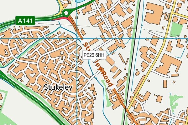 PE29 6HH map - OS VectorMap District (Ordnance Survey)