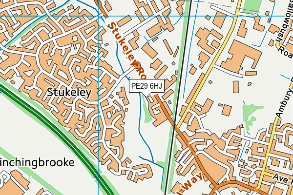 PE29 6HJ map - OS VectorMap District (Ordnance Survey)