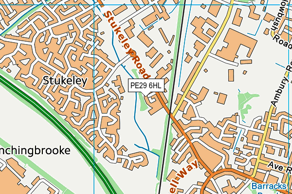 PE29 6HL map - OS VectorMap District (Ordnance Survey)