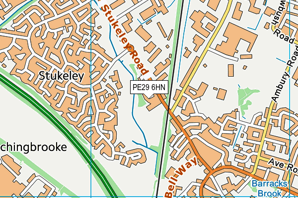 PE29 6HN map - OS VectorMap District (Ordnance Survey)