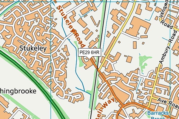 PE29 6HR map - OS VectorMap District (Ordnance Survey)